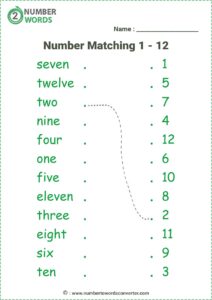 Number Matching 1-12