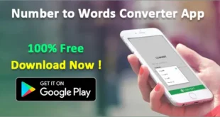 Number to words converter app